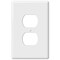 Amerelle Amerelle Metro White 1 gang Ceramic Duplex Wall Plate 1 pk 3000DW - alternate 1